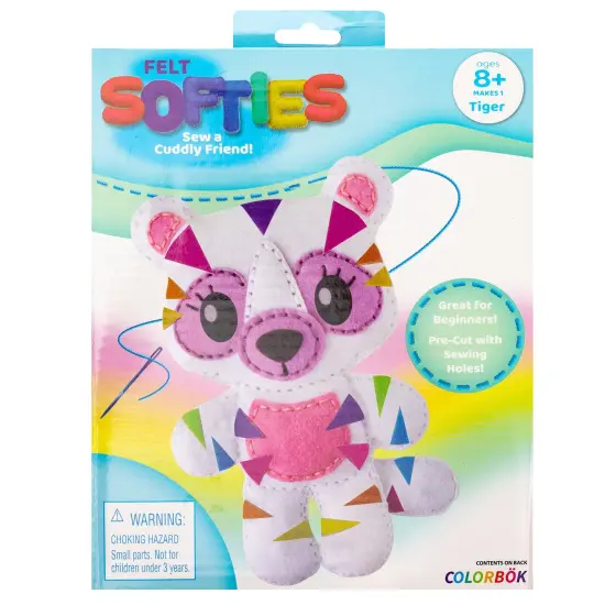 Colorbok Felt Softie Kit-Rainbow Tiger {1}