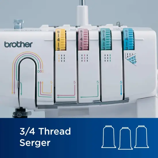 Brother 2340CV Cover Stitch with Color-Coded Threading Guide {3}