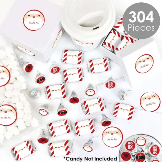 Big Dot of Happiness Jolly Santa Claus - Christmas Party Candy Favor Sticker Kit - 304 Pieces {3}