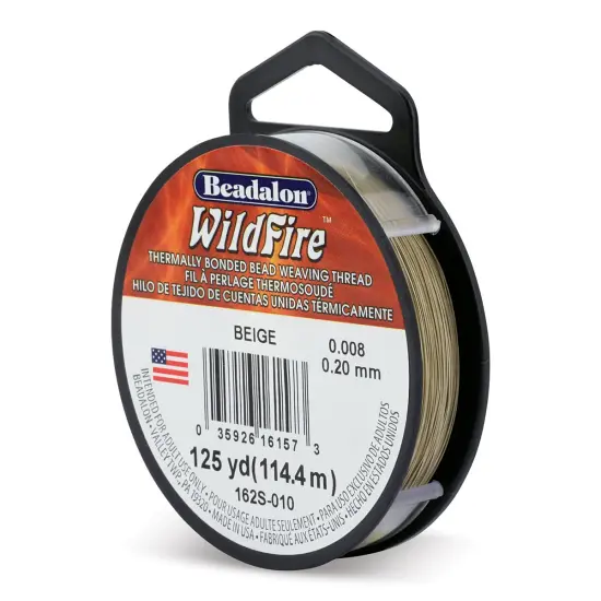 Beadalon WildFire Beading Thread - Beige, 0.008", 125 yds {1}