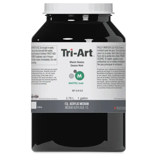 Tri-Art Acrylic Gesso - Black, 3.78 L {1}