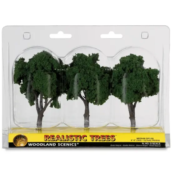 Woodland Scenics Model Scenery - Ready Made Trees, 4"-5", Medium Green {2}