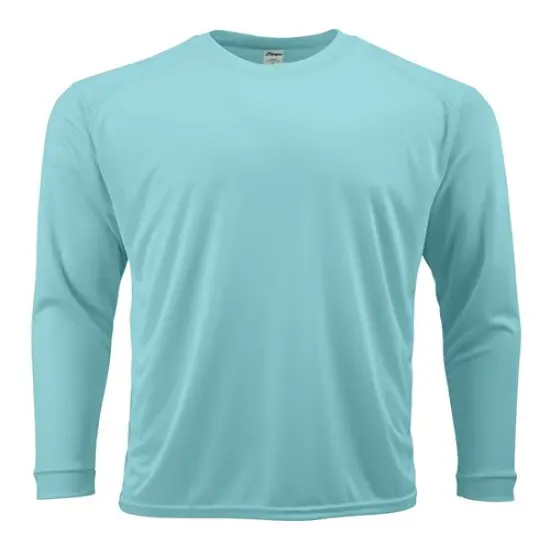 Paragon&reg; Youth Long Islander Performance Sleeve T Shirt Aqua Blue {1}