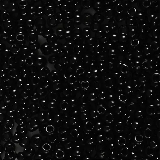 Miyuki Round Rocaille Seed Bead 15/0 Opaque Black {3}