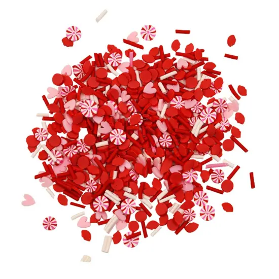 Buttons Galore Sprinkletz Embellishments for Crafts, Tiny Polymer Clay Shapes & Unique Designs - Forever Yours - 3 Pack {3}