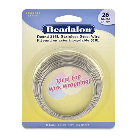 Beadalon Stainless Steel Wire Round 26 Gauge (65 Feet) {1}