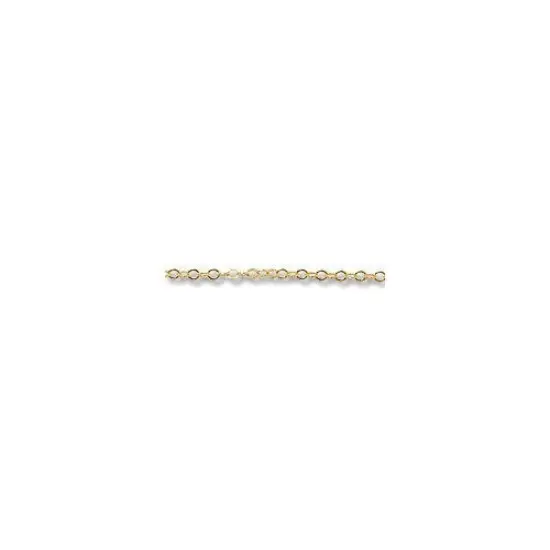 JewelrySupply Flat Cable Link Chain 1.3mm Gold Filled (Foot) {1}