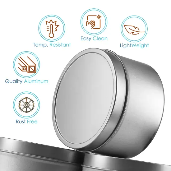 Hearth & Harbor Stainless Steel Candle Tins with Lids {1}