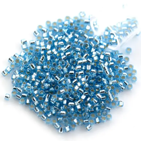 Miyuki Delica Seed Bead 11/0 Silver Lined Aqua {1}
