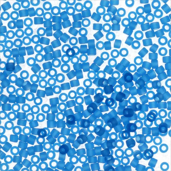 Miyuki Delica Seed Bead 11/0 Matte Transparent Capri Blue {3}