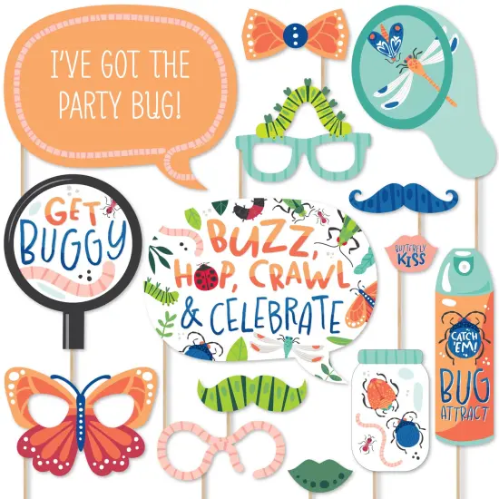 Big Dot of Happiness Buggin' Out - Bugs Birthday Party Photo Booth Props Kit - 20 Count {1}