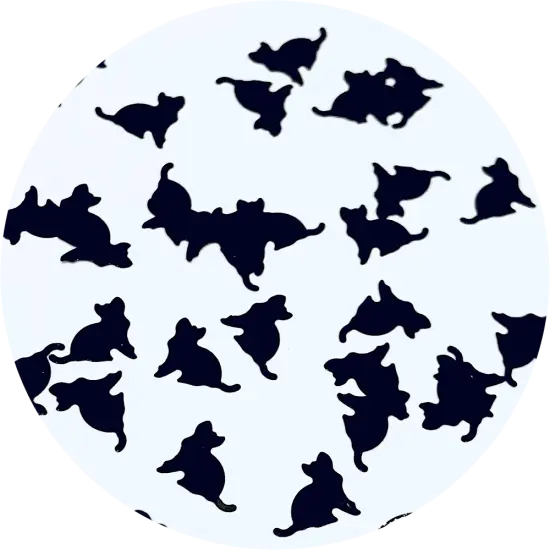 Polyester Glitter - Black Cats Glitter Shape by Glitter Heart Co.™ {1}