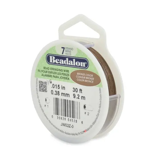 Beadalon Wire .015" 30ft Bronze 7 Strand {1}