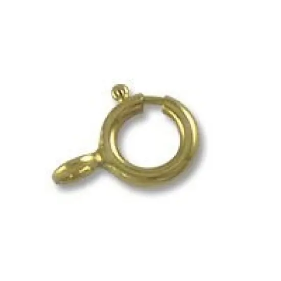 JewelrySupply Spring Ring Clasp 6mm w/Open Ring Gold Filled (1-Pc) {1}