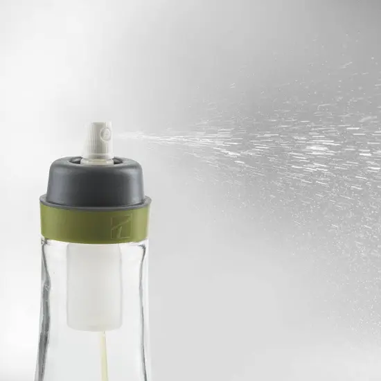 Trudeau Oil Spray Bottle, Glass, Plug-Free Filter for Baking Grilling, 10 oz {4}