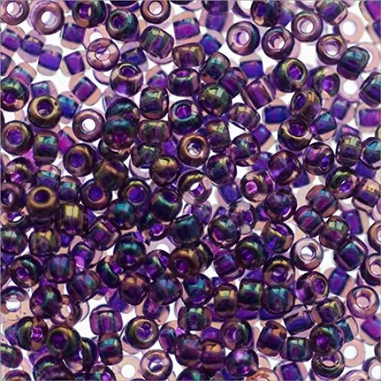 Miyuki Round Rocaille Seed Bead 8/0 Inside Color Purple {3}