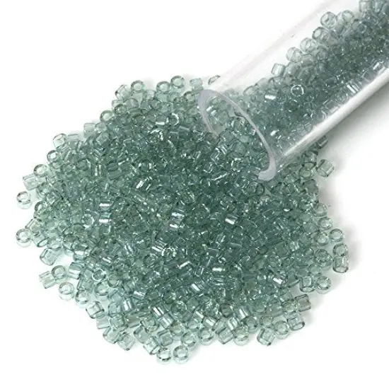 Miyuki Delica Seed Bead 11/0 Aqua Glazed Luster Light Green {4}