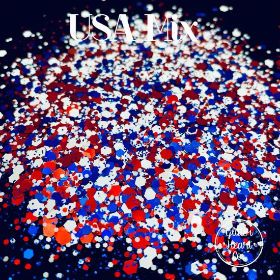 Polyester Glitter - USA Mix by Glitter Heart Co.&trade; {3}