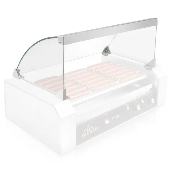 Olde Midway Glass Cover ONLY for Hot Dog 7 Roller Grill Cooker Machine - Replacement or Upgrade {1}