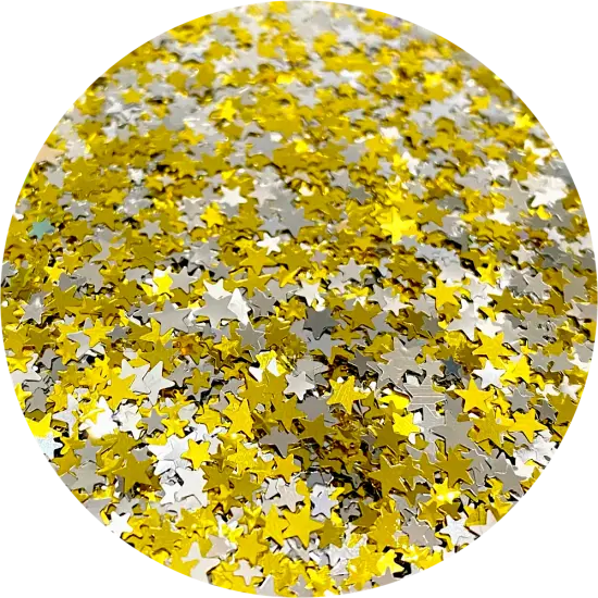 Polyester Glitter - Star Mix Glitter Shapes by Glitter Heart Co.&trade; {1}