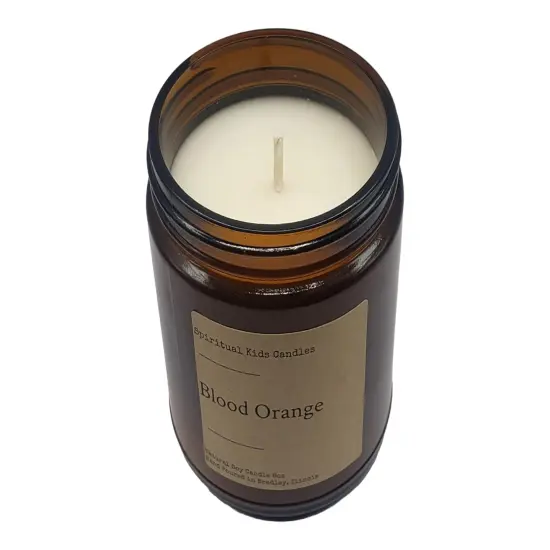 Blood Orange Soy Candle 8oz 35-40 Hours Poured with All Natural Soy Wax and Fragrant/ Essential Oils! | Citrus Candle {4}