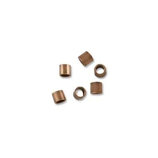 JewelrySupply Crimp Tube 2x2mm Seamless Antique Copper Plated (10-Pcs) {1}