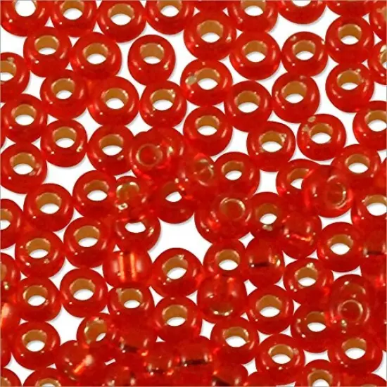 Miyuki Round Rocaille Seed Bead 11/0 Silver Lined Cherry Red {3}