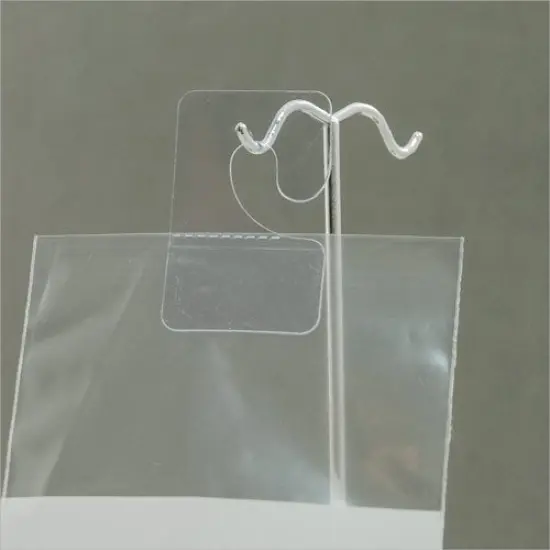 JewelrySupply Clear J-Hook Hang Tabs (200-Pcs.) Hook Hang Tabs Slatwall Hook Hangers {2}