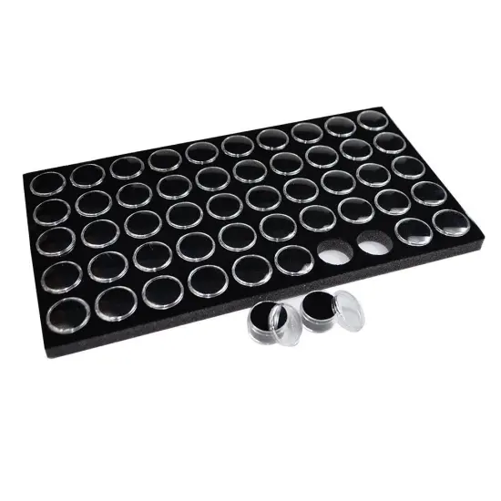Gemstone Black Foam Tray Liner with 50 Cups and Coin Display Insert {3}