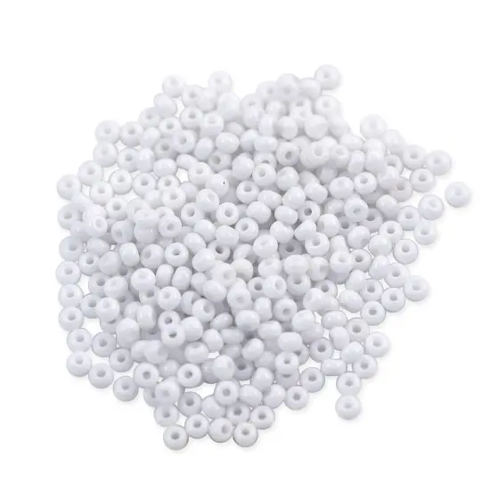 Czech Seed Bead 8/0 (3mm) Beads Opaque White Beads {1}