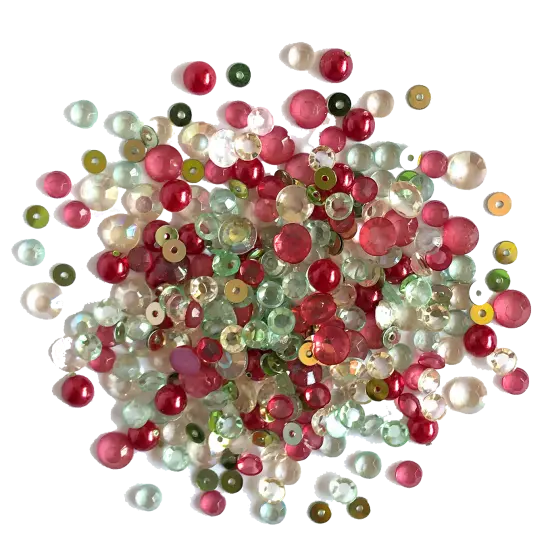 Buttons Galore Sparkletz DIY Craft Embellishments 30 Grams - 3 Packs of Home Spun Holiday {1}