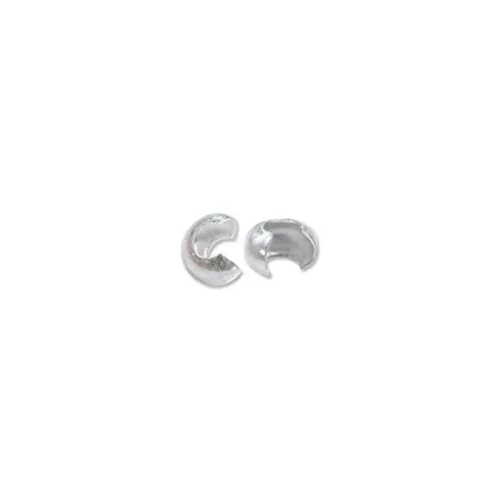 JewelrySupply Crimp Cover 4mm Sterling Silver (2-Pcs) {1}