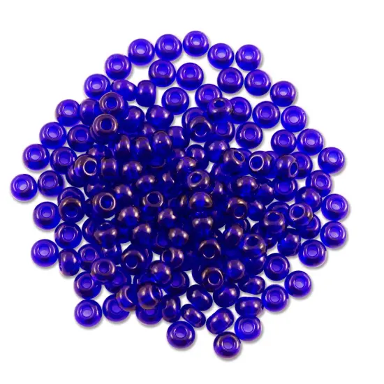 Preciosa Czech Seed Bead 6/0 Transparent Cobalt Blue (10 Grams) {1}
