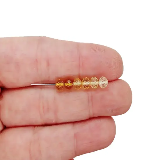 Tiny Citrine Charms with 14K Gold-Filled Wire, 2 pieces, Adorabilities {4}