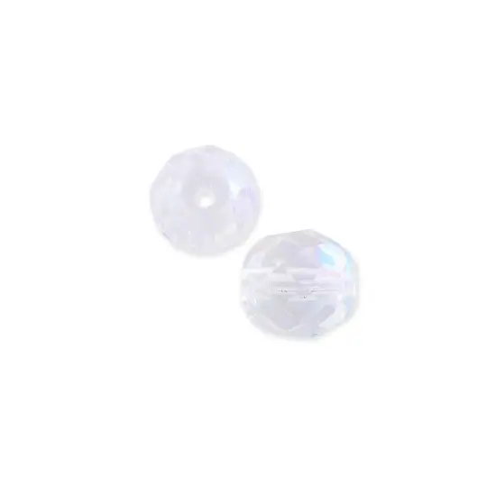 JewelrySupply Czech Fire Polished Glass Round Beads 6mm Crystal AB (Package of 25) {1}