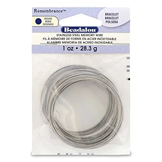 JewelrySupply Round Bracelet Memory Wire Bright Stainless Steel 1oz. {1}