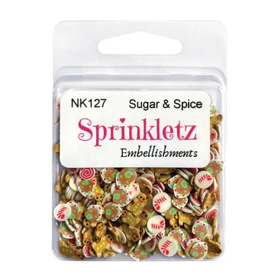 Buttons Galore Sprinkletz Embellishments for Crafts, Tiny Polymer Clay Shapes & Unique Designs - Sugar and Spice 3 Pack {2}