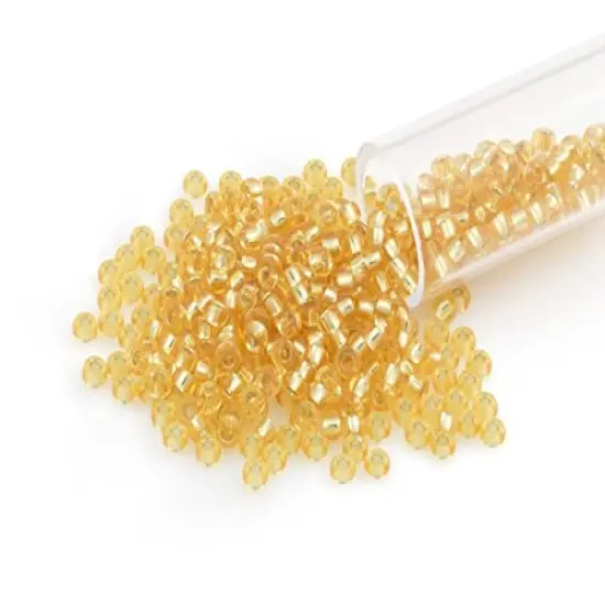 Miyuki Round Rocaille Seed Bead 11/0 Silver Lined Light Gold {1}