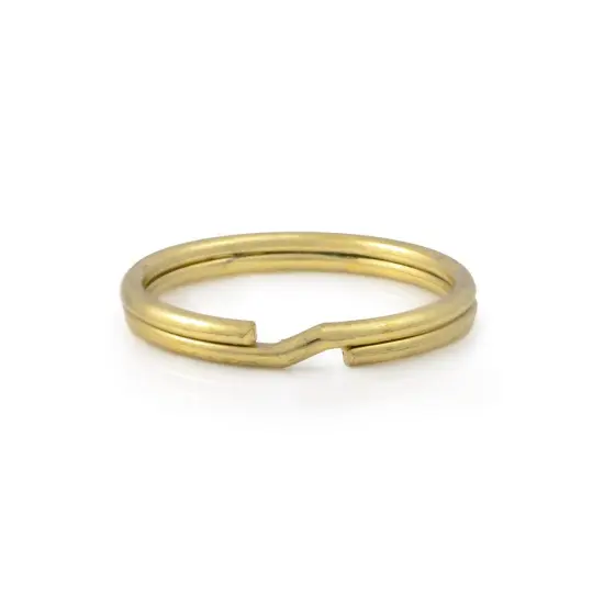 JewelrySupply Gold Color Key Rings 32mm Split Ring (Package of 10) {1}