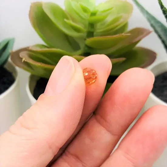 4, 20 or 50 Pieces: 6x8 mm Teardrop Light Pink Imitation Crystal October Birthstone Beads {5}