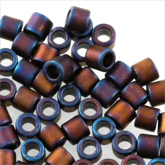 Miyuki Delica Seed Bead 8/0 Metallic Matte Purple Iris {3}