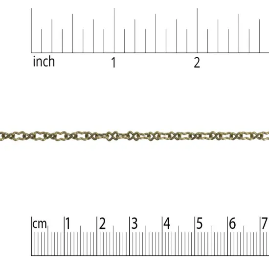 JewelrySupply 4x2mm Antique Brass Plated Krinkle Link Chain (Priced per Foot) {2}
