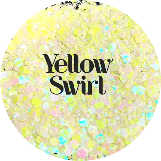 Polyester Glitter - Yellow Swirl by Glitter Heart Co.&trade; {1}