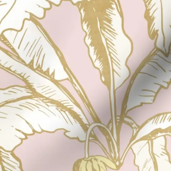 Various Fabrics by the Yard or Fat Quarter Banana Leaf Pastel Pink Yellow Feminine Cheerful Playful Delicate Romantic Custom Printed Fabric by Spoonflower {7}