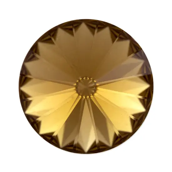 Preciosa Crystal Maxima 14mm Smoked Topaz Rivoli (Package of 1) {1}