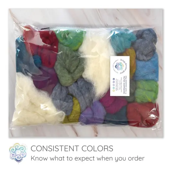 SOAP FELTING KIT: Make Your Own Felted Soap. Diy Kit Includes Multiple Colors of Wool & Written Instructions. Easy Craft for Kids, Beginners {3}