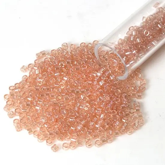 Miyuki Delica Seed Bead 11/0 Glazed Luster Pink Transparent {1}