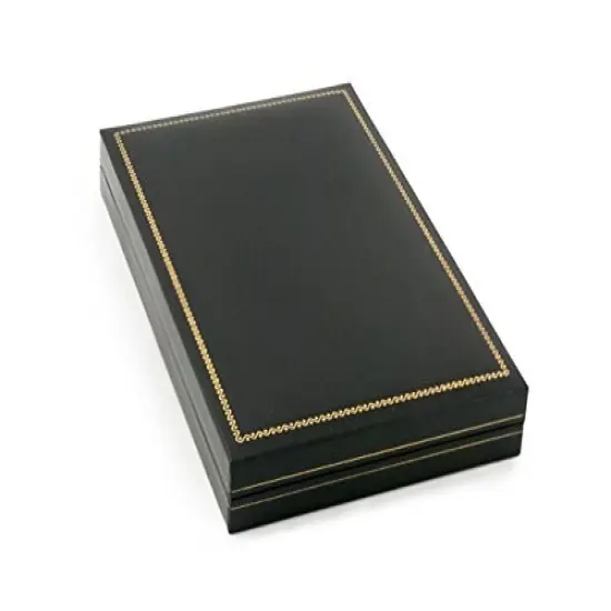 Cartier Style Necklace Box Black Leatherette {2}