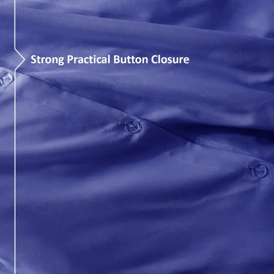 Nestl Double Brushed Microfiber Duvet Cover Set Royal Blue {6}