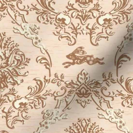 Various Fabrics by the Yard or Fat Quarter Traditional Damask Earth Tone Classic Victorian Regency Custom Printed Fabric by Spoonflower {7}